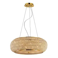 Люстра хрустальная PASHA SP10 ORO Ideal Lux прозрачная золотая на 10 ламп, основание золотое в стиле современный 