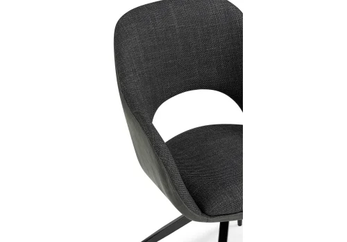 Стул на металлокаркасе Memfis graphite / black 15838 Woodville, графит/велюр, ножки/металл/чёрный, размеры - ****570*600 фото 7