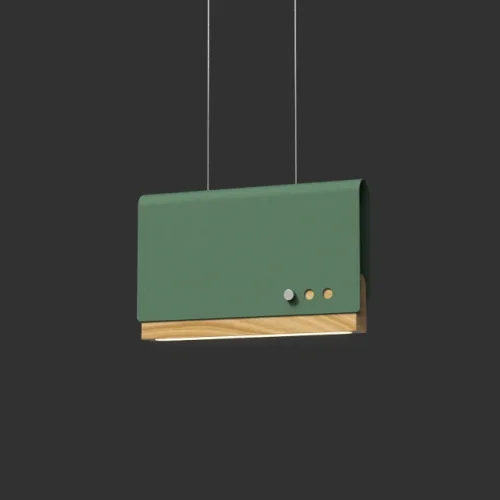 Светильник подвесной LED BOOK 2 H15*25 Green 192835-26 ImperiumLoft зелёный на 1 лампу, основание зелёное в стиле современный 