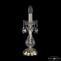 Настольная лампа 1400L/1-31 G Bohemia Ivele Crystal без плафона 1 лампа, основание золотое металл хрусталь в стиле классический 