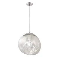Светильник подвесной MALAGA SP1 D280 CHROME Crystal Lux серый хром 1 лампа, основание хром в стиле современный 