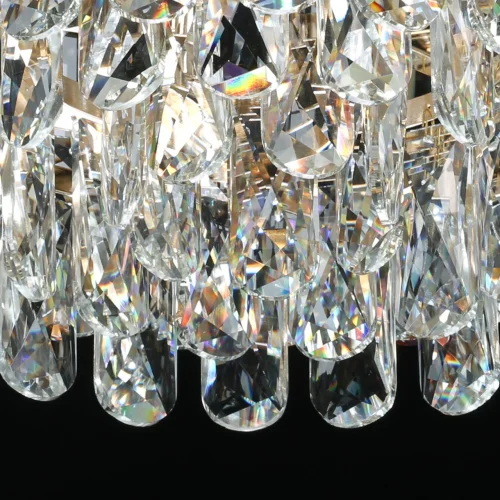 Люстра подвесная Аделард 642016008 MW-Light прозрачная янтарная на 8 ламп, основание золотое в стиле классический современный  фото 9