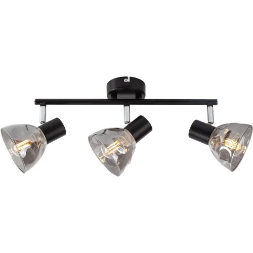 Спот с 3 лампами Maralyn TL1234Y-03BL Toplight чёрный серый E14 в стиле современный 