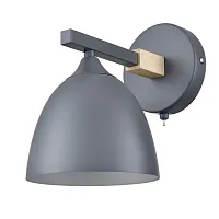 Бра с выключателем Colange 8096/1W Lumion серый на 1 лампу, основание серое в стиле скандинавский 
