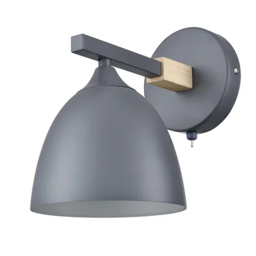 Бра с выключателем Colange 8096/1W Lumion серый на 1 лампу, основание серое в стиле скандинавский 