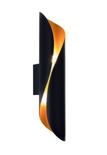 Бра LUMINA AP2 BL Crystal Lux чёрный на 2 лампы, основание золотое чёрное в стиле арт-деко фото 2