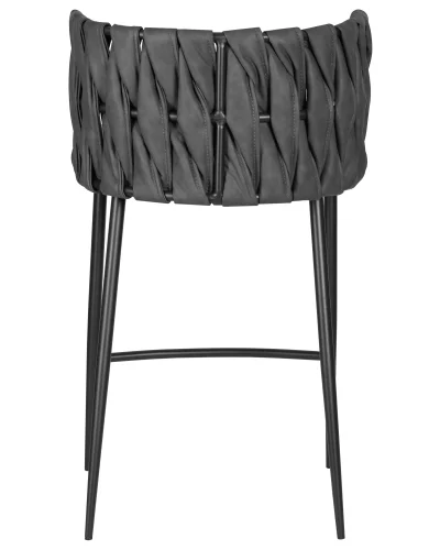 Набор 4 шт Стул полубарный DOBRIN AMELIA COUNTER (серая ткань (F-48), темно-серый винтажный PU (MF-12)) цвет сиденья серая ткань (F-48), цвет спинки темно-серый винтажный PU (MF-12), цвет основания черный Dobrin, серый/ткань экокожа, ножки/металл/, размеры - *890**** фото 6 Набор 4 шт Стул полубарный DOBRIN AMELIA COUNTER (серая ткань (F-48), темно-серый винтажный PU (MF-12)) цвет сиденья серая ткань (F-48), цвет спинки темно-серый винтажный PU (MF-12), цвет основания черный Dobrin, серый/ткань экокожа, ножки/металл/, размеры - *890**** фото 6