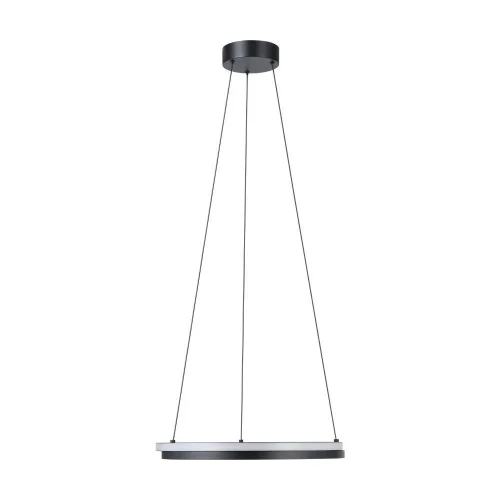 Светильник подвесной LED Mezzomonte 901822 Eglo чёрный на 1 лампу, основание чёрное в стиле хай-тек современный кольца фото 5