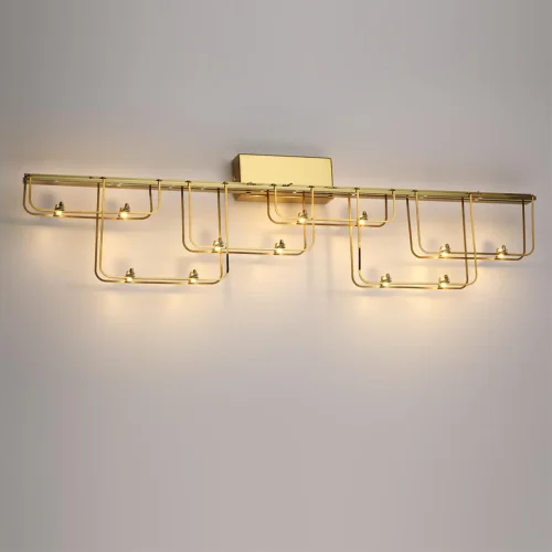 Бра настенный LED Zaha 7060/12WL Odeon Light золотой на 1 лампу, основание золотое в стиле хай-тек фото 5