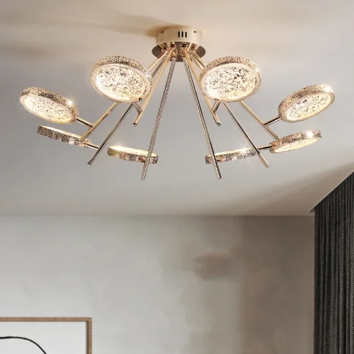 Люстра потолочная NAINA B CH B L8 208192-23 ImperiumLoft прозрачная на 8 ламп, основание золотое в стиле современный фото 13 Люстра потолочная NAINA B CH B L8 208192-23 ImperiumLoft прозрачная на 8 ламп, основание золотое в стиле современный фото 13