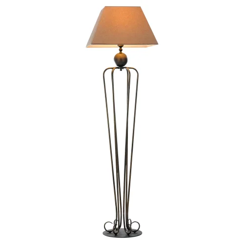 Торшер Ajo GRLSP-0553 Lussole  бежевый 1 лампа, основание бронзовое в стиле классический
