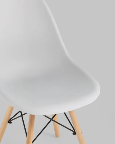 Стул EAMES, светло-серый 4шт. (набор) УТ000037608 Stool Group, /, ножки/массив бука/бежевый, размеры - *815***460*530 фото 4