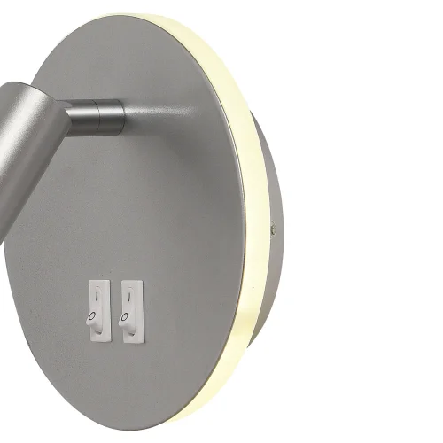 Бра с выключателем Trinity Ii LED LAMPS 81101/1C SILVER Natali Kovaltseva серый на 1 лампу, основание серое в стиле хай-тек современный для чтения фото 3