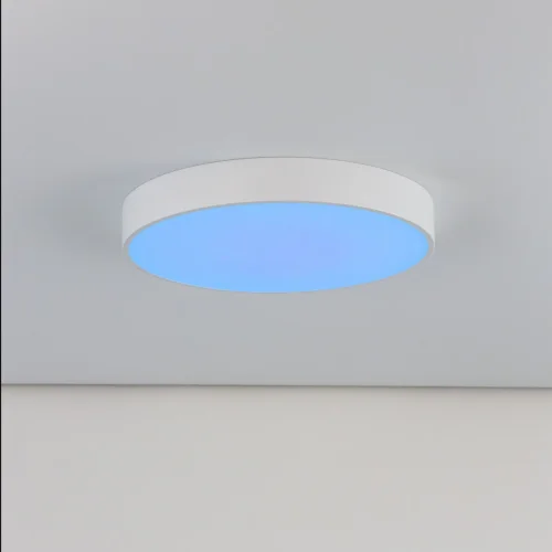 Светильник потолочный LED RGB с пультом Купер CL72470G0 Citilux белый 1 лампа, основание белое в стиле современный хай-тек минимализм с пультом фото 4