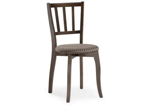 Деревянный стул Айра орех / коричневый 450678 Woodville, коричневый/ткань, ножки/массив бука дерево/орех, размеры - ****400*480