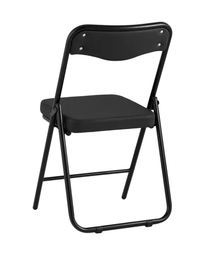 Складной стул Джонни экокожа черный каркас черный матовый УТ000035365 Stool Group, чёрный/экокожа, ножки/металл/чёрный, размеры - ****450*495 фото 6