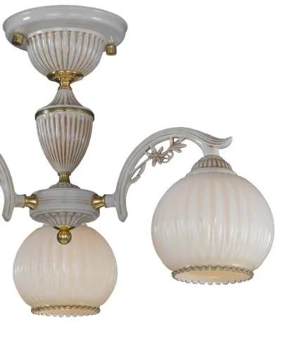 Люстра потолочная PL 9670/3 Reccagni Angelo белая на 3 лампы, основание белое в стиле классический  фото 2