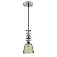 Светильник подвесной Manola 8047/1A Lumion зелёный на 1 лампу, основание хром в стиле современный 