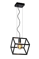 Светильник подвесной Fabian 00425/01/30 Lucide чёрный 1 лампа, основание чёрное в стиле классический 