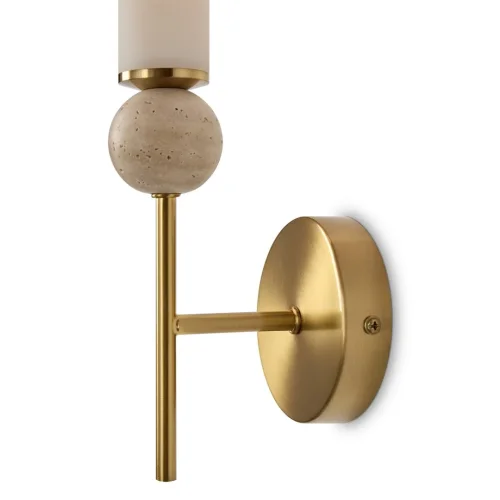 Бра Sunspot FR5482WL-01BS Freya белый на 1 лампу, основание латунь в стиле современный фото 4 Бра Sunspot FR5482WL-01BS Freya белый на 1 лампу, основание латунь в стиле современный фото 4