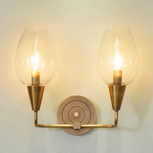 Бра Logmont-2 Wall lamp 102200-26 ImperiumLoft синий на 2 лампы, основание латунь в стиле современный фото 9 Бра Logmont-2 Wall lamp 102200-26 ImperiumLoft синий на 2 лампы, основание латунь в стиле современный фото 9