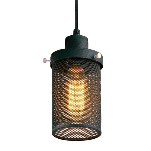 Светильник подвесной лофт Freeport GRLSP-9672 Lussole чёрный 1 лампа, основание чёрное в стиле лофт 