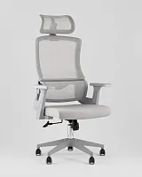 Кресло офисное TopChairs Vantage, серый УТ000040043 Stool Group, серый/сетка текстиль, ножки/полимер/серый, размеры - 1080*1180****