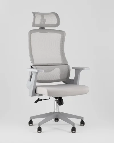 Кресло офисное TopChairs Vantage, серый УТ000040043 Stool Group, серый/сетка текстиль, ножки/полимер/серый, размеры - 1080*1180****