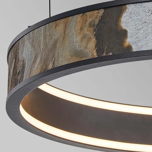 Люстра подвесная LED Lago 4598-1P Favourite бежевая разноцветная на 1 лампу, основание чёрное в стиле современный фото 4