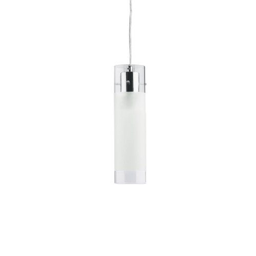 Светильник подвесной FLAM SP1 SMALL Ideal Lux прозрачный 1 лампа, основание хром в стиле современный трубочки фото 2