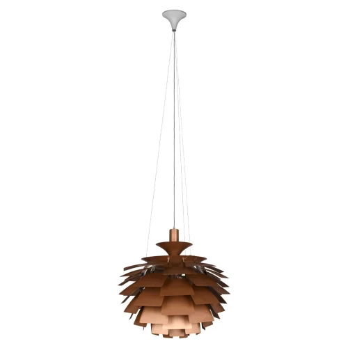 Светильник подвесной Artichoke 10156/800 Brass LOFT IT бронзовый на 5 ламп, основание белое в стиле флористика арт-деко 
