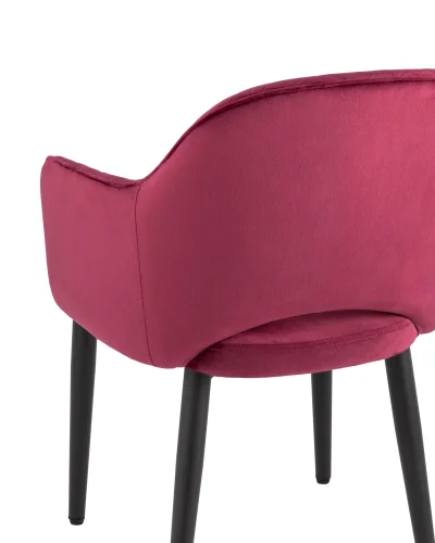 Стул Венера диамант NEW, велюр бордовый УТ000034859 Stool Group, бордовый/велюр, ножки/металл/чёрный, размеры - ****585*645 фото 5