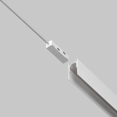 Ввод питания белый Magnetic track system Exility TRA034B-42W-1 Maytoni белый в стиле для светильников серии Magnetic track system Exility exility тонкая магнитная фото 4