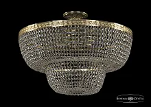 Люстра потолочная хрустальная 19091/55IV G Bohemia Ivele Crystal прозрачная на 8 ламп, основание золотое в стиле классика sp