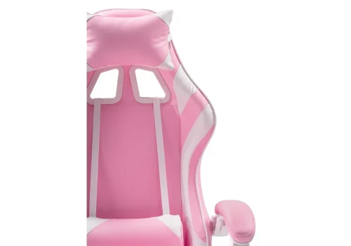 Кресло игровое Rodas pink / white 15246 Woodville, белый/искусственная кожа, ножки/пластик/белый, размеры - *1310***670*600 фото 9
