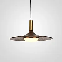 Светильник подвесной THEA D25 189875-23 ImperiumLoft коричневый 1 лампа, основание золотое в стиле современный 