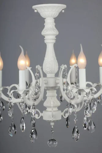 Люстра потолочная Caserta OML-34007-06 Omnilux белая на 6 ламп, основание белое в стиле классический  фото 4