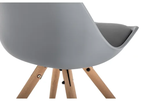 Стул Bonito серый 11328 Woodville, серый/искусственная кожа, ножки/массив бука дерево/натуральный, размеры - ****480*540 фото 7