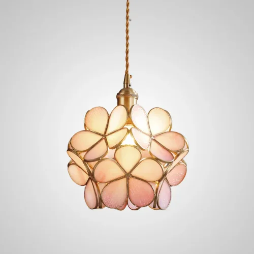 Светильник подвесной SUM Pink 187971-23 ImperiumLoft розовый 1 лампа, основание латунь в стиле современный арт-деко 