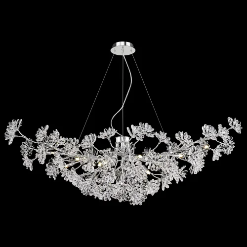 Люстра подвесная Darleen WE191.15.123 Wertmark прозрачная на 15 ламп, основание хром в стиле флористика классический Люстра подвесная Darleen WE191.15.123 Wertmark прозрачная на 15 ламп, основание хром в стиле флористика классический