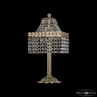 Настольная лампа 19202L6/H/20IV G R Bohemia Ivele Crystal прозрачная 2 лампы, основание золотое металл в стиле классика r