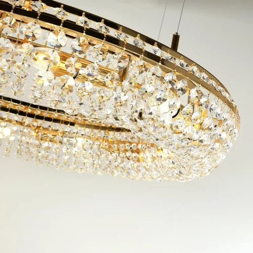 Люстра подвесная Monilibus 4015-12P Favourite прозрачная на 12 ламп, основание золотое в стиле классический  фото 6