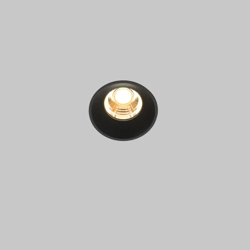 Светильник точечный LED Round DL058-7W2.7K-TRS-B Maytoni чёрный на 1 лампу, основание чёрное в стиле современный хай-тек круглый для затирки фото 3