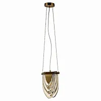 Светильник подвесной Ochre 6515/1 Lumion янтарный 1 лампа, основание латунь в стиле классический 