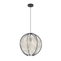 Светильник подвесной Waverton 44006 Eglo белый чёрный на 1 лампу, основание чёрное в стиле современный лофт кантри 