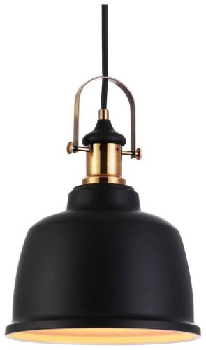 Светильник подвесной лофт 390-026-01 Velante чёрный 1 лампа, основание чёрное в стиле лофт 