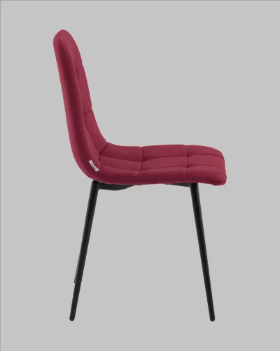 Стул Одди NEW велюр красный УТ000041289 Stool Group, красный/велюр, ножки/металл/чёрный, размеры - ***** фото 4