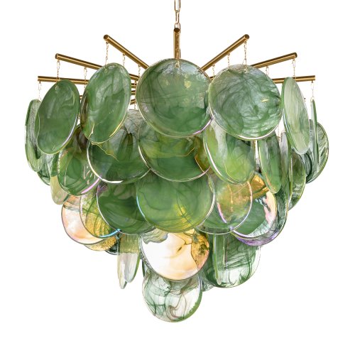 Люстра подвесная Лолли / Lolly 10492/600 Green LOFT IT зелёная на 6 ламп, основание бронзовое в стиле современный фото 6