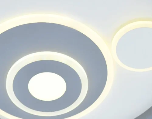 Люстра потолочная LED с пультом FA244 Ambrella light белая на 1 лампа, основание белое в стиле хай-тек с пультом фото 7