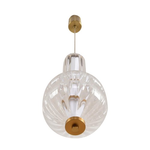 Светильник подвесной LED Taisha 8325/28L Lumion прозрачный на 1 лампу, основание бронзовое в стиле современный фото 3